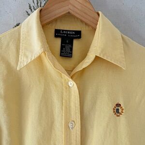 Lauren Ralph Pastel Yellow Shirt
